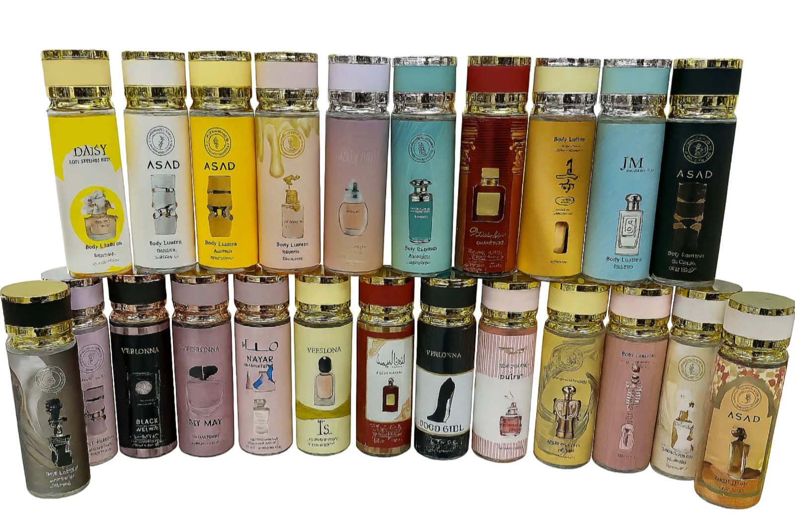 Pack of 5 Assorted Perfume Body Mists 8.4 fl oz | Long Lasti