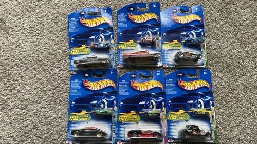 Vintage Rare 2003 Hot Wheels with Free Atomix Vehicle Lot of 6 New In Package