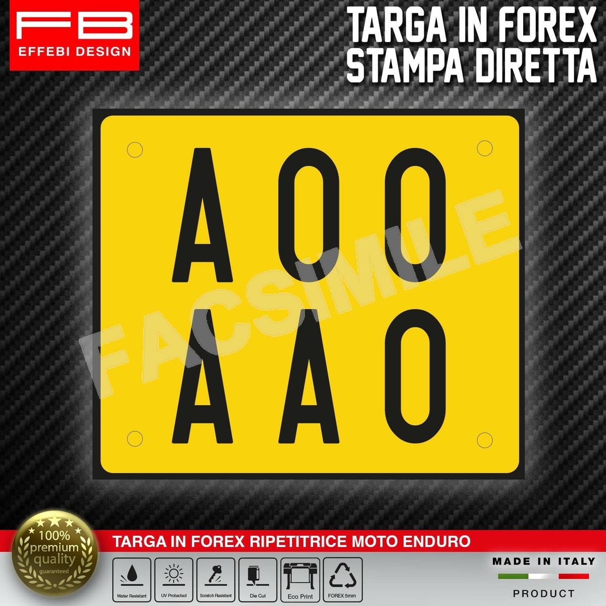 TARGA TARGHINO 50cc Moto Cinquantino Enduro Campionato Italiano