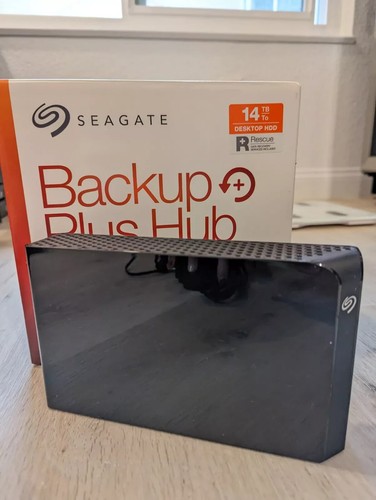 Seagate 14TB Backup Plus Hub Desktop USB 3.0 External Hard Drive Expansion