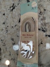 NOS Vintage 54” Full Grain Leather Shoe Laces Brown Made in USA Old hickory USA