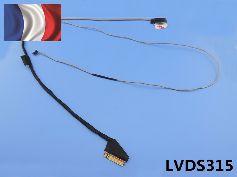 Câble Nappe Vidéo LVDS Pour Dell Inspiron 15 5000 (5565) - Réf. DC02002I800, 30 Broches - Neuf Avec Garantie 1 An