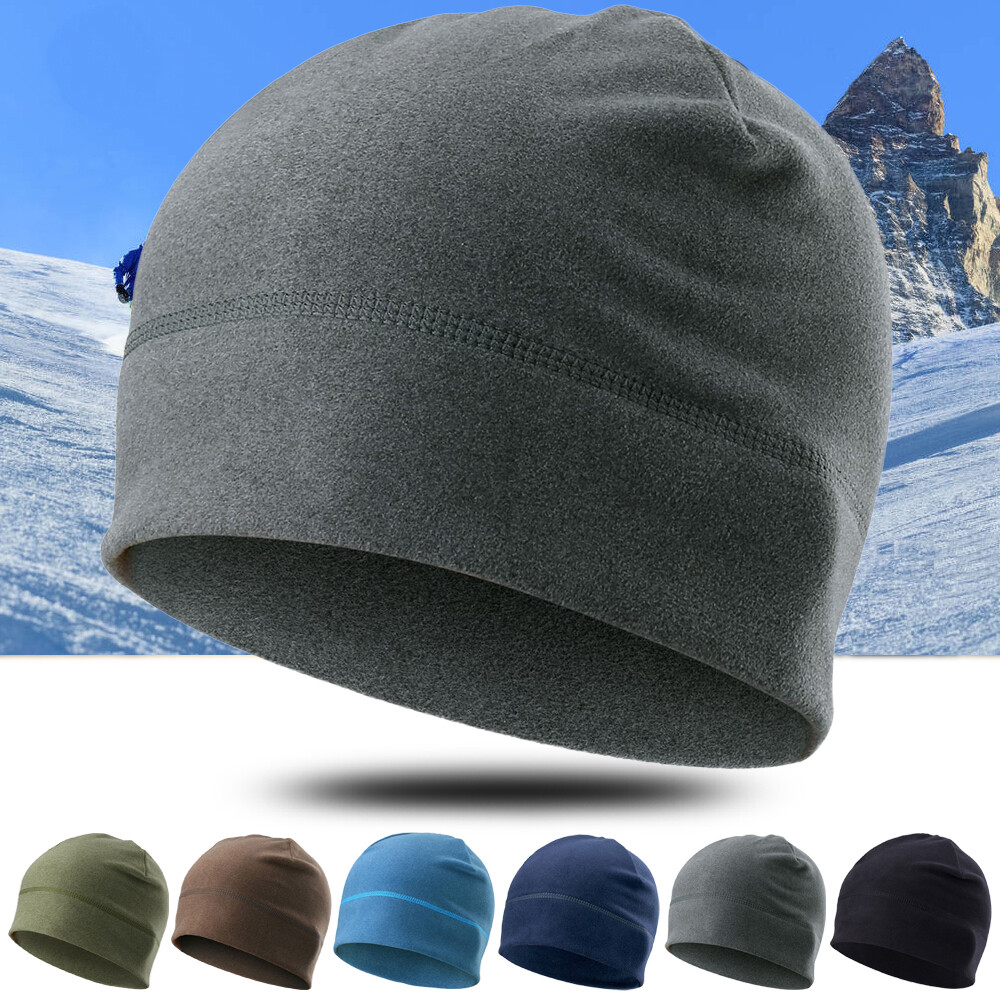 Winter Warm Fleece Dome Skull Cap Biker Tactical Helmet Liner Beanie Thermal Hat