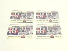 VINTAGE LOT OF 4 1955 STANDARD OIL COMPANY CALENDAR CARDS 2.25"x3.5" PRE-OWNED 