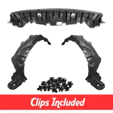 Front Fender Liner & Engine Undercover Set w/ Clips For 2010-2011 Toyota Prius