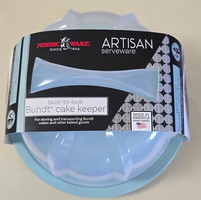 Nordic Ware Naturals Plastic Translucent Bundt Cake Keeper Made In U.S.A.