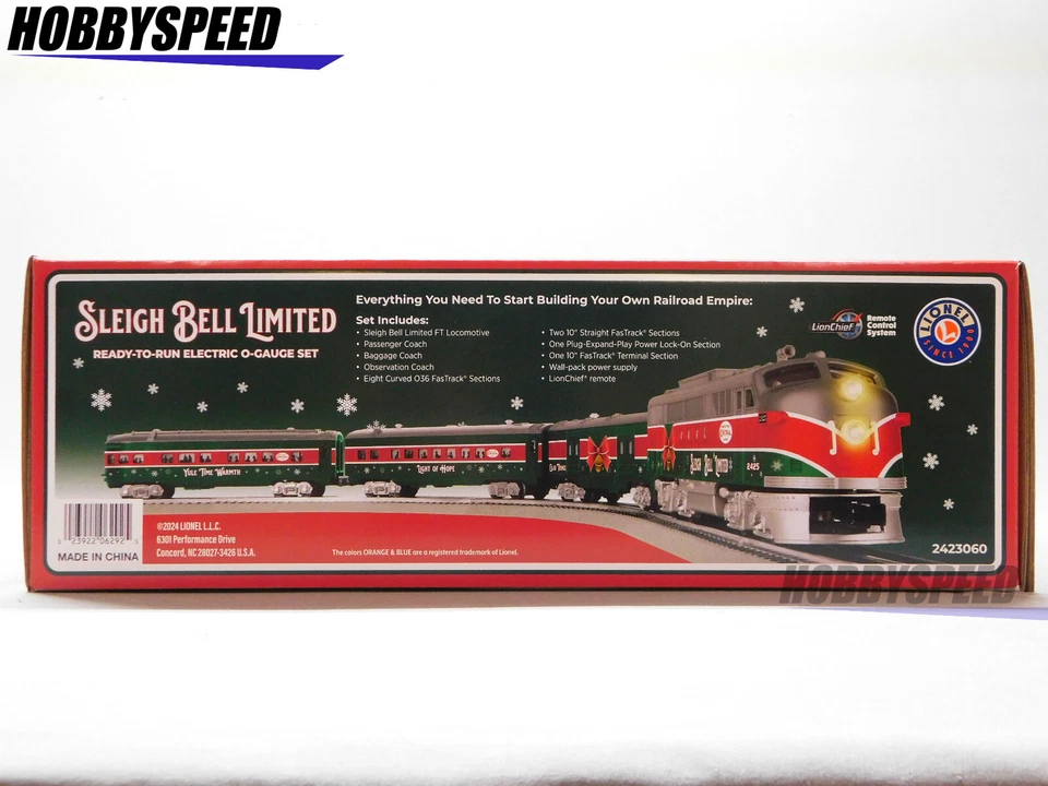 LIONEL SLEIGH BELL LIMITED PASSENGER LIONCHIEF TRAIN SET O GAUGE 2423060 NEW - Image 4 of 4