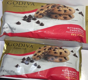 Lot Of 2 Godiva 10 Oz Bittersweet Chocolate 69 Cacao Premium Baking Chips 3 22 Ebay