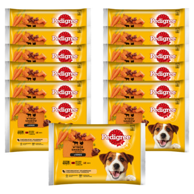 Pedigree Auswahl der Geschmäcker 13x400g Feuchtfutter Hunde Rind Lamm Pute Soße