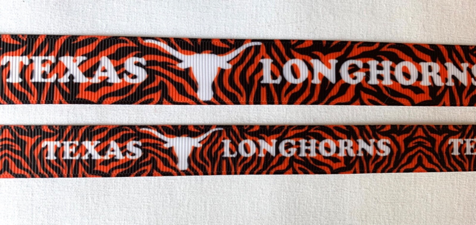 Longhorns Ribbon Texas Longhorns orange black Grosgrain ribbon 5/8