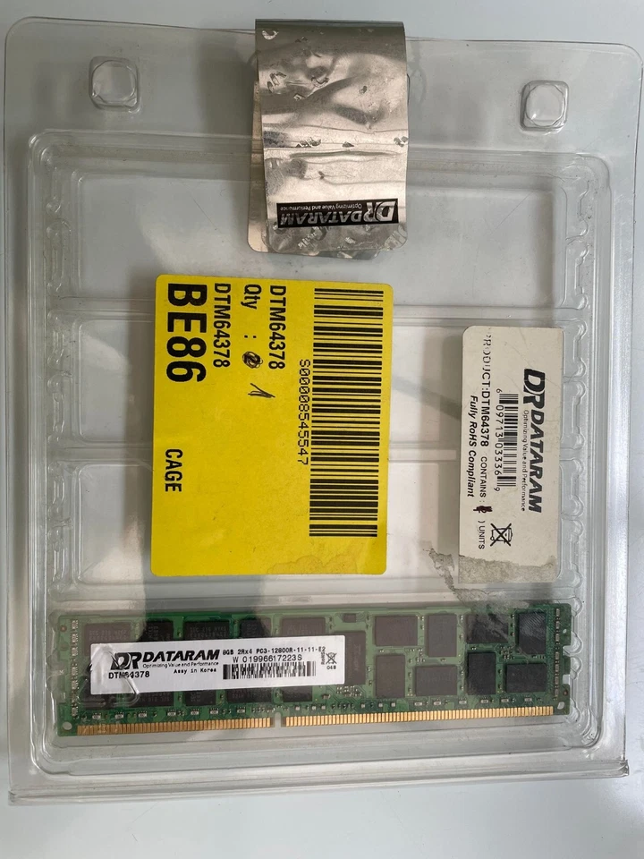 Dataram 8GB DDR3 Dimm PC3-12800 Server memory 1600 MHz ECC Registered 240-pin - Image 3 of 4