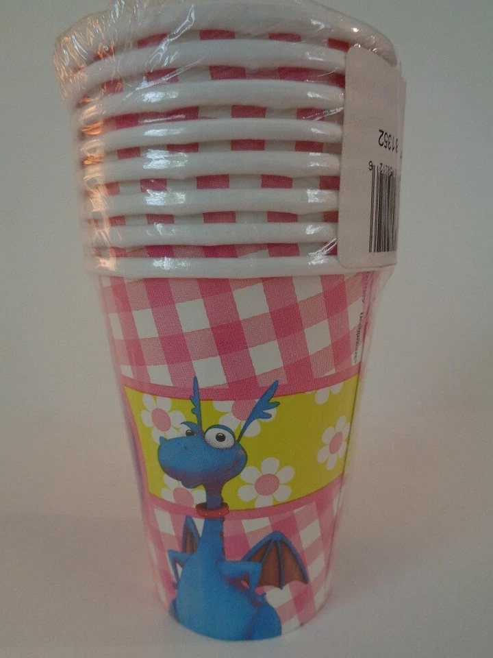 DOC MCSTUFFINS 1 PACK 8ct PAPER PARTY CUPS 9oz NEW, HOT OR COLD, MADE IN USA - Image 2 of 3