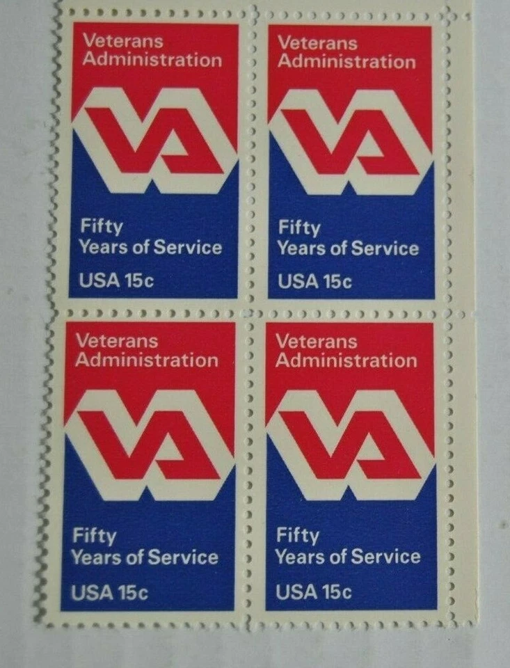 Veterans Administration US Stamps, 15c 1980 Pl Block of 4 Scott #1825 of XF M/NH - Image 3 of 4