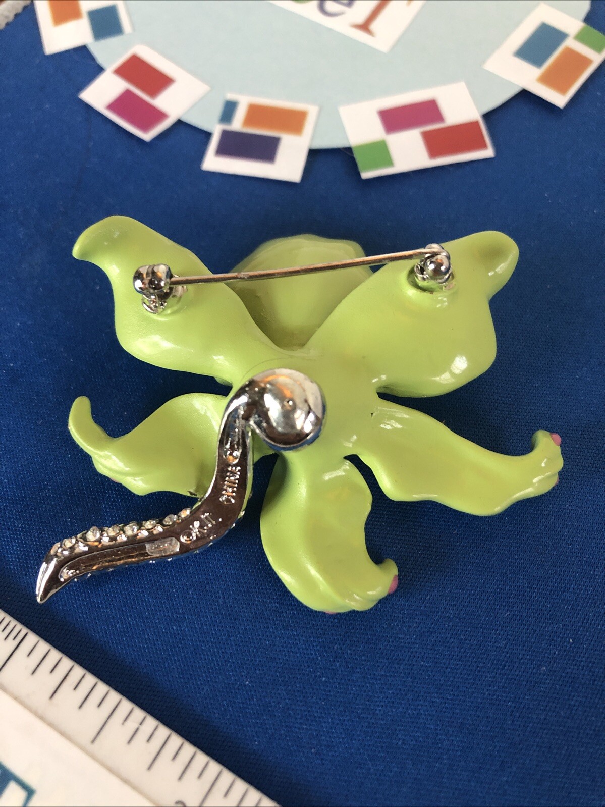 VINTAGE KENNETH JAY LANE KJL ORCHID ENAMELED WITH… - image 5