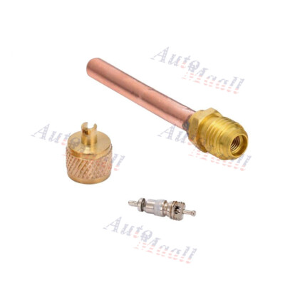 Schrader Core Valves 10-Pack - 1/4" SAE X 1/4" OD Flare, 2.75" Stem, Refrigeration Core HVAC Service Valves - Foto 8