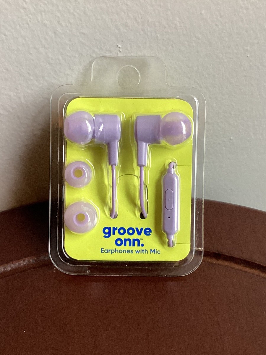 New Groove Onn Purple/Lavender Earphones Earbuds Headphone w