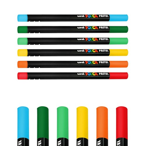 Uni-Ball Posca Wax Colouring Pastels - KPA-100 - Singles, Sets / Packs, Full Set - Picture 37 of 44
