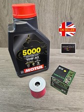 fits: SUZUKI GN 125 1994-2017  ENGINE OIL AND FILTER KIT HF131 + 10W40 UK :-)