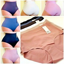 High Waisted Briefs 3/6/12 Panties No Show Icy Cool Full Cover Underwears Panty