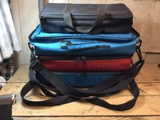 Lot Of 4 Vintage Cassette Tape Holders Case  s Red Blue Black Nylon Zippered