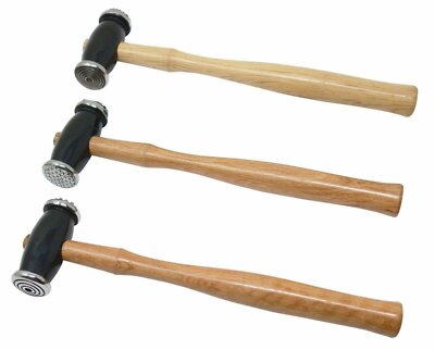 Set of 3 Texturing Hammer Set Jewelry Making Metal Pattern Design Forming Tools