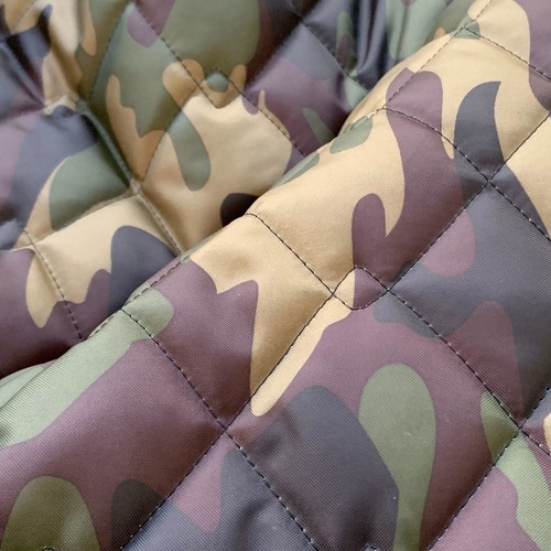 QUILTED FABRIC CAMO 4oz Waterproof Outdoor Material Dress Clothing Upholstery - Picture 6 of 7