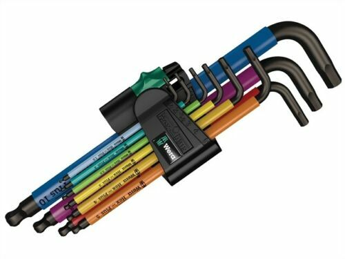 Wera 073593 9pce Hex-Plus Multi-Colour Ball End Hex Allen Key Set & Holder - Picture 1 of 1