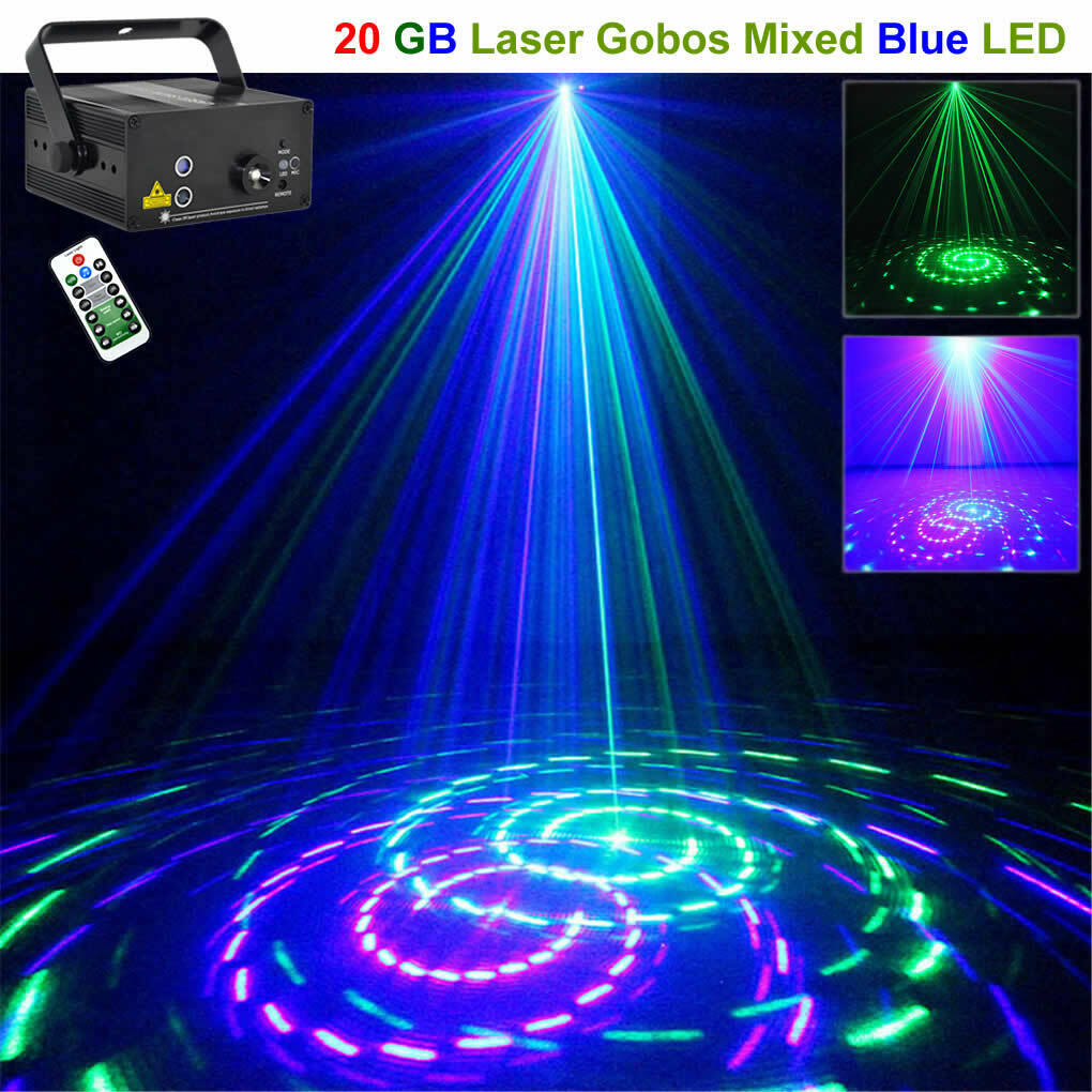 20 GB Max 80% OFF Gobos Laser Projector Light mix LED Blue Xmas Mi DJ Party Luxury goods