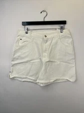 Vintage White Denim Shorts Size 14 High Waisted Gitano NWT 34 Waist A45