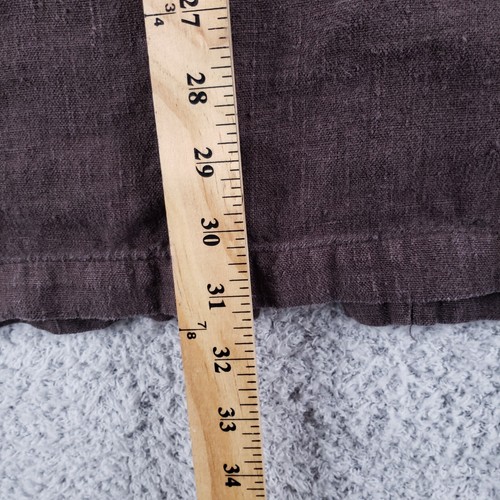 Bryn Walker Shirt Womens Large Brown Linen Langenlook 3/4 Sleeve Button Up Boho - Picture 7 of 9