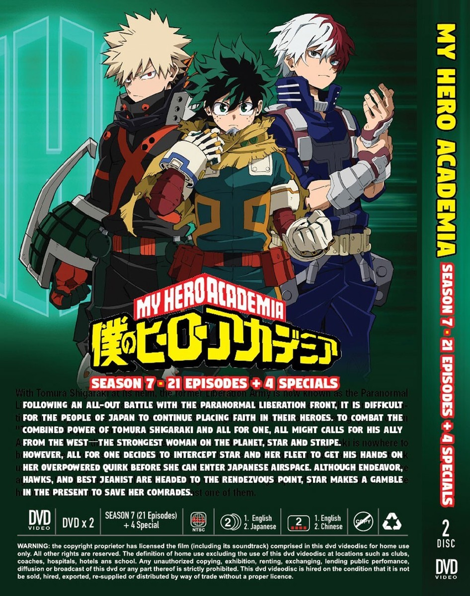 ANIME DVD MY HERO ACADEMIA SEASON 7 VOL.1-21 END + 4 SPECIAL