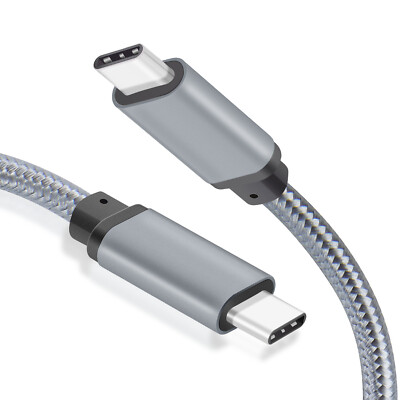 USB C to USB C Cable 3.1 Gen1 Type C Nylon Braided &Fast Charging (6.6 ft /Grey)