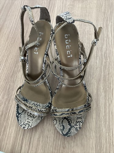 CARLO DUCCI TIRAS STILETTOS UK6/EU39 correas ajustables estampado cocodrilo - Imagen 5 de 5