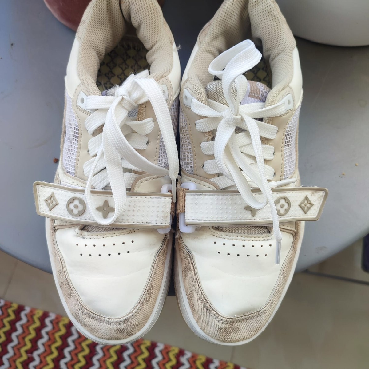 LOUIS VUITTON Unsex Sneakers Monogram Denim,mesh Whute