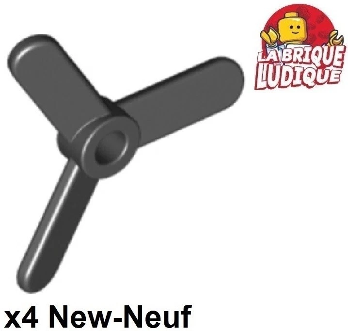 Lego 4X Hélice 3 Blades Avión Pequeño Negro 2421 NUEVO - Imagen 1 de 1