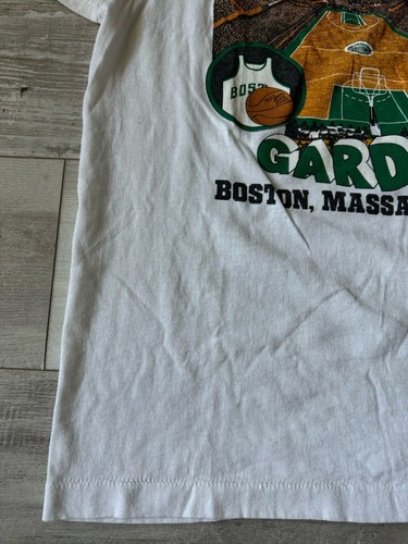 VINTAGE T-SHIRT BOSTON CELTICS GARDEN SCREEN STARS XL 1980s SINGLE STITCH - Picture 6 of 11