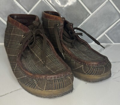 men’s Clarks wallabies plaid shoes 9,5 Clarks Wallabee Harris Tweed Pack Men main image 3