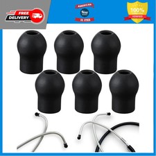 6pcs Stethoscope Ear Tips Replacement, Black Stethoscope Ear Pieces