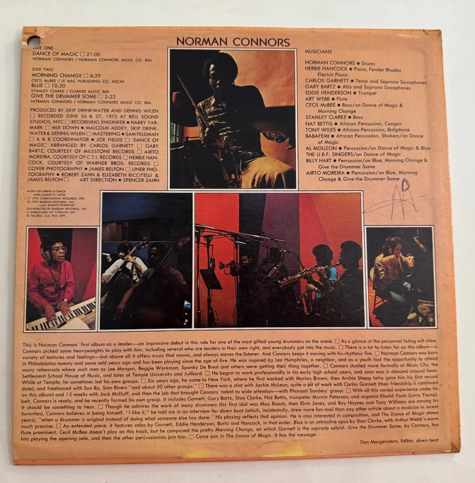 Norman Connors LP "Dance of Magic Cobblestone 9024 RARE Promo VG+ Herbie Hancock - Image 2 of 4