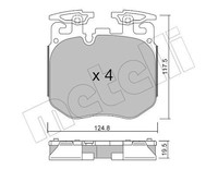Metelli Bremsbelagsatz, Scheibenbremse 22-1147-0 FüR Bmw