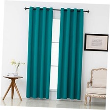 Blackout Curtains with Grommet 84 Inches Long 2 52"W x 84"L Pack of 2 Teal