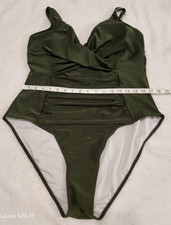 Olive Green One Piece Bathing Suit 3XL Plus Size Tummy Control High Waist