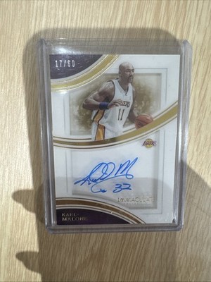 2015-16 Panini Immaculate Collection On Card Autographs Karl Malone /60