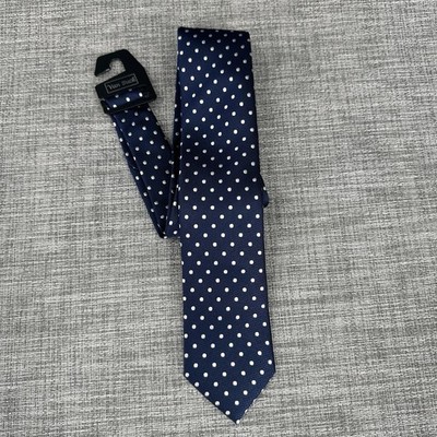 Van Bucks Red Label Ties Mens 100% Pure Silk England Polka Dots Luxury NEW