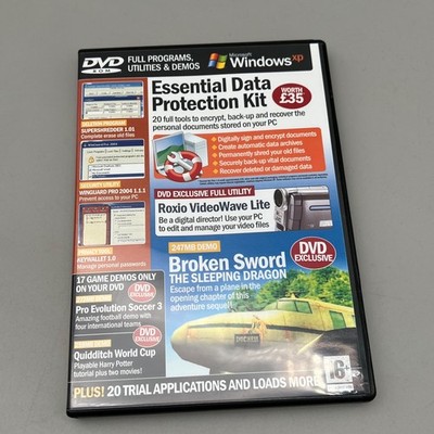 Essential Data Protection Kit DVD Broken Sword Vollprogramm Roxio VideoWave Lite