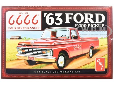 SKILL 2 MODEL KIT 1963 FORD F-100 PICKUP 3-IN-1 KIT 1/25 SCALE BY AMT AMT1559
