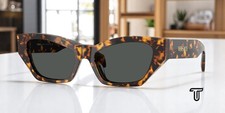 VERSACE VE4488U 551487 Havana Tortoise Dark Grey 53 mm Women's Sunglasses