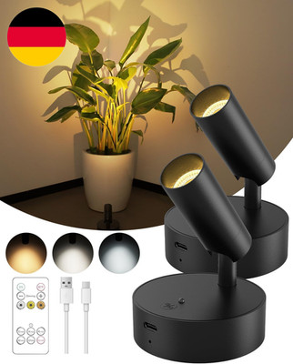GOODEA Kabellose Spotlight - Aufladbare Wandleuchte Innen Akku Bis Zu 30 Tage, 3
