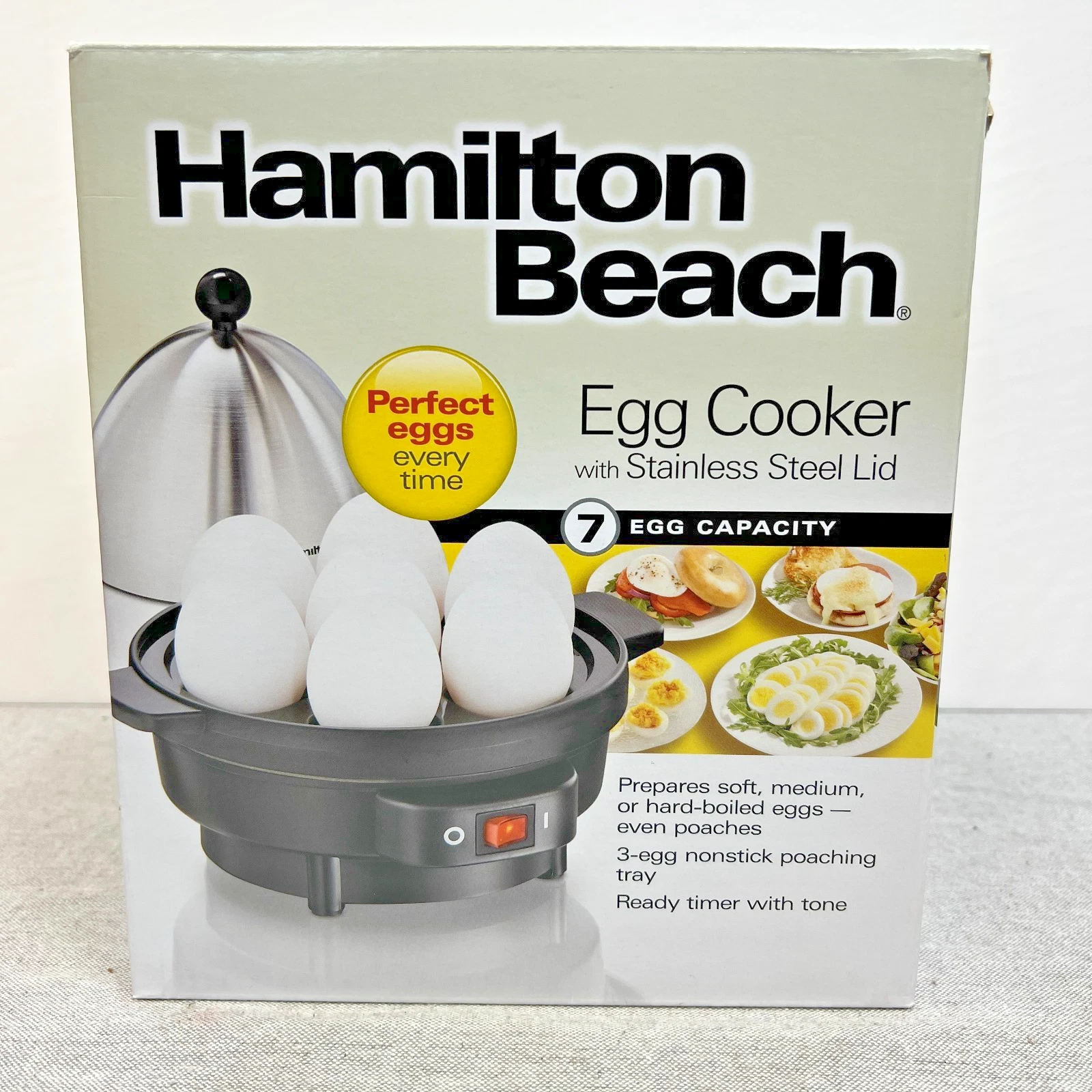 Hamilton Beach 7 Egg Electric Cooker in Stainless Steel Lid New
Opens in a new window or tab