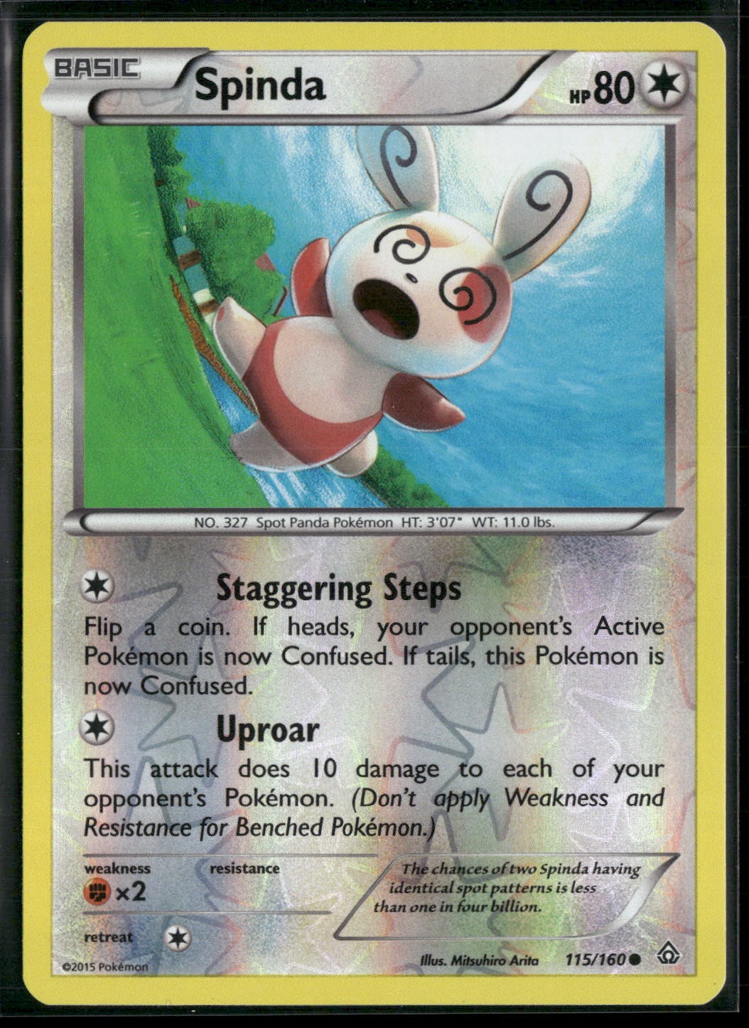 XY - Primal Clash #115/160 Spinda Reverse Holo